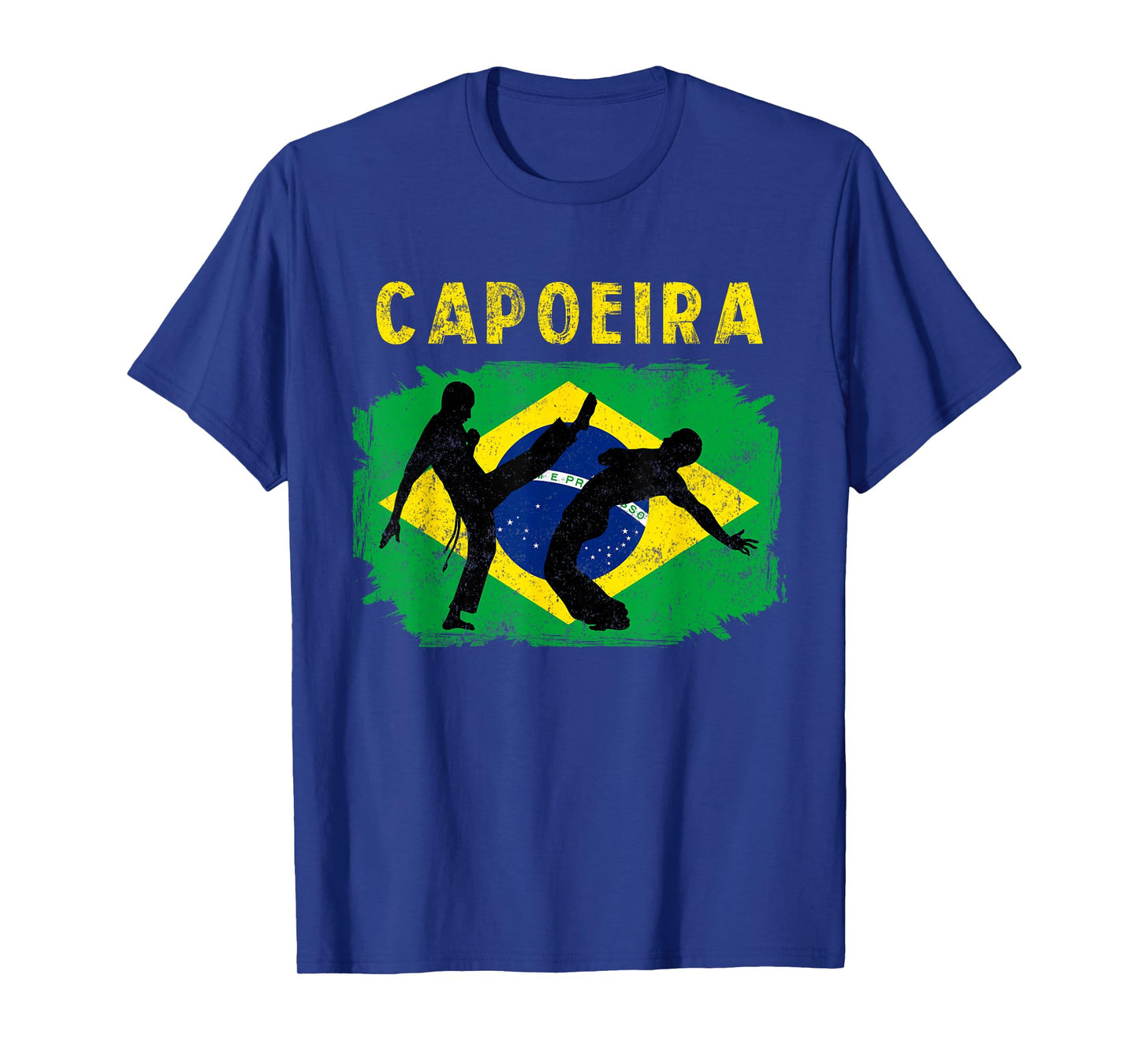 Vintage Capoeira Brazilian Flag Martial Arts Dance Fighter T-Shirt