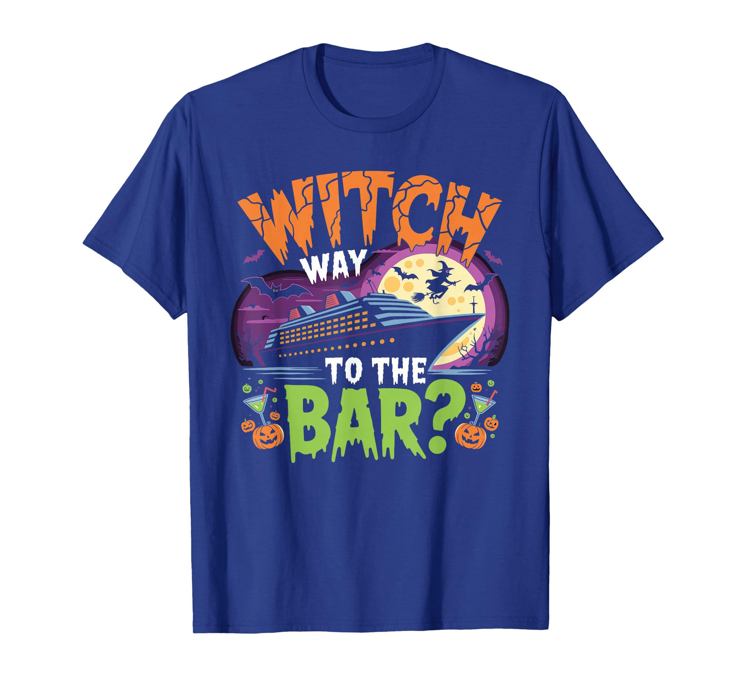 Witch Way to The Bar Funny Halloween Cruise T-Shirt
