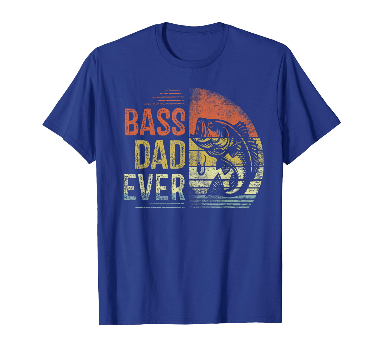 Bass Dad Ever Fishing Gifts Dad Birthday Vintage T-Shirt