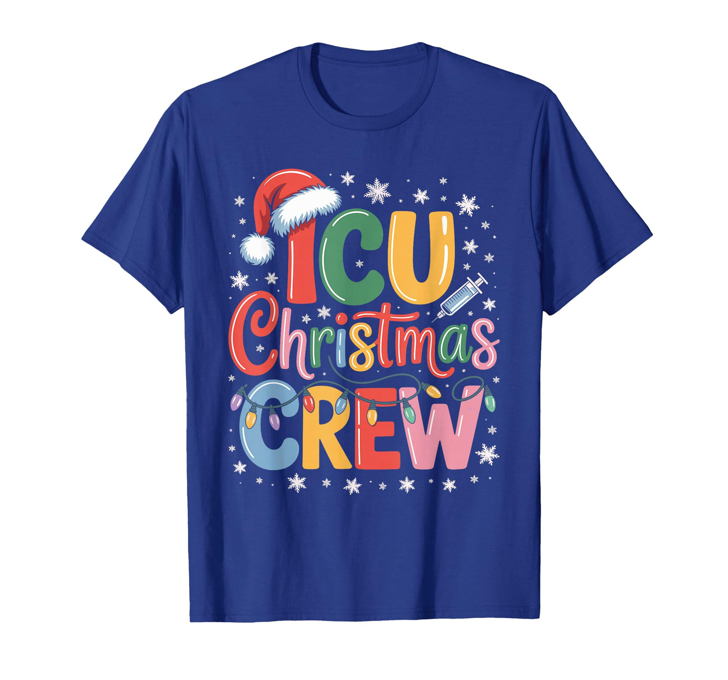 ICU Christmas Crew ICU Nurse Critical Care Xmas Nursing T-Shirt