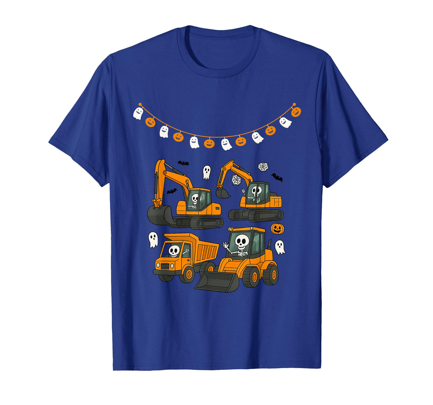 Spooky Construction Trucks Toddler Boys Halloween Costume T-Shirt