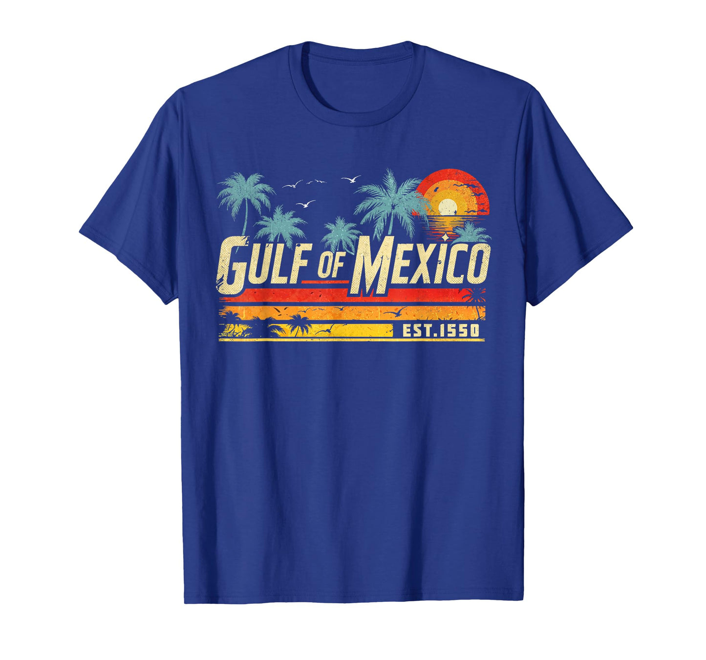 Gulf of Mexico Retro Vintage Beach T-Shirt