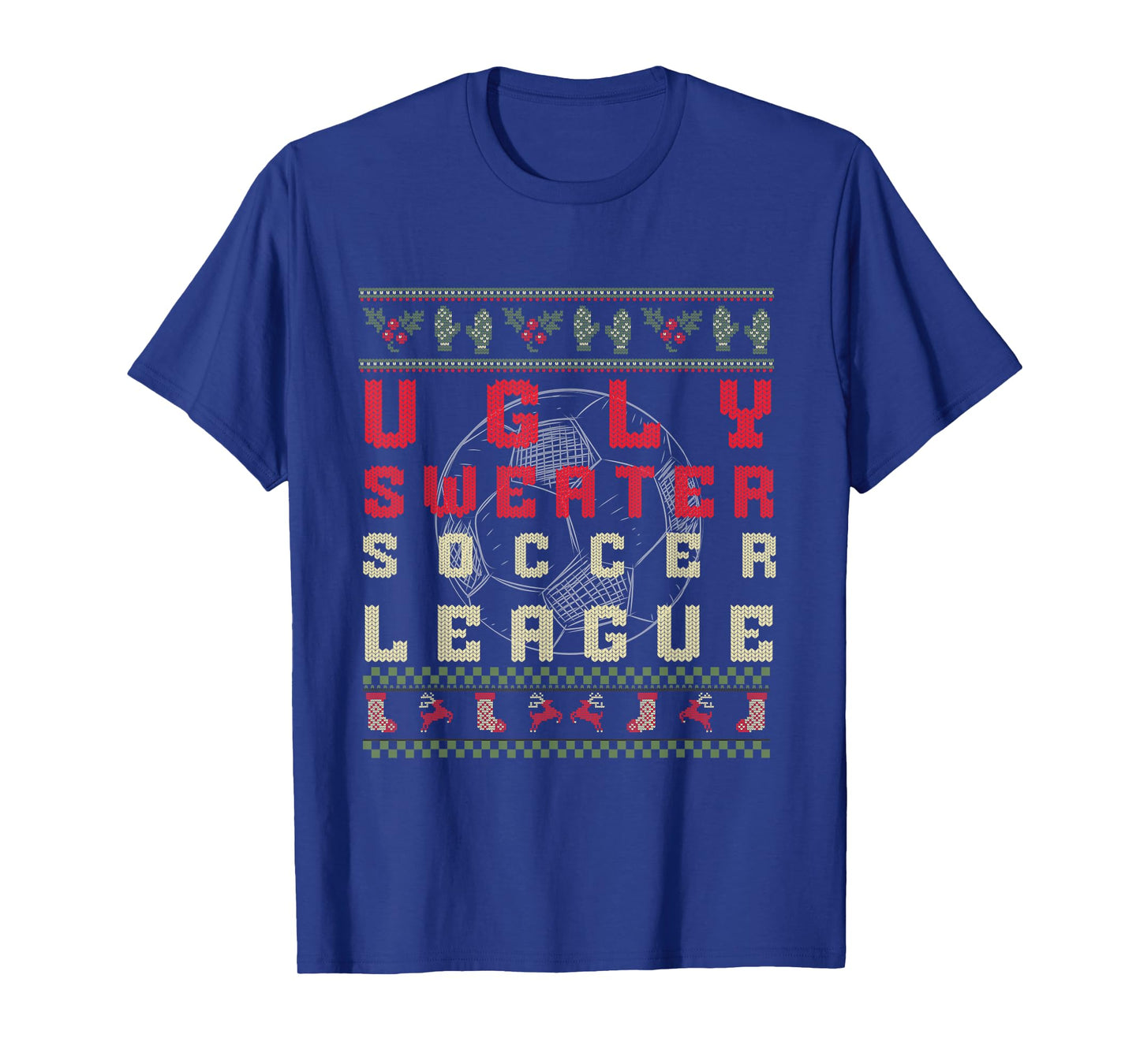 Ugly Christmas Soccer T-Shirt β Funny Ugly Sweater Shirt T-Shirt