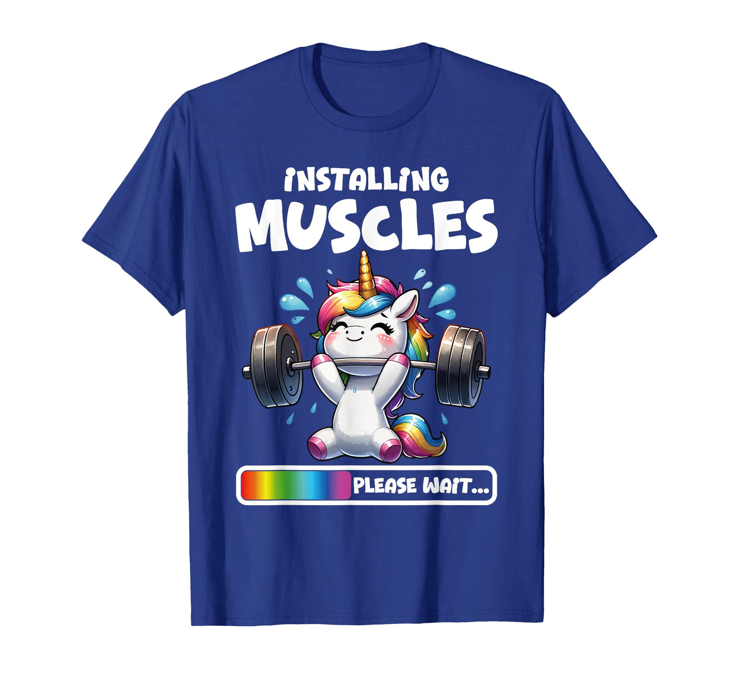 Funny Unicorn Workout Gym Fitness Weightlifting Cute Unicorn T-Shirt