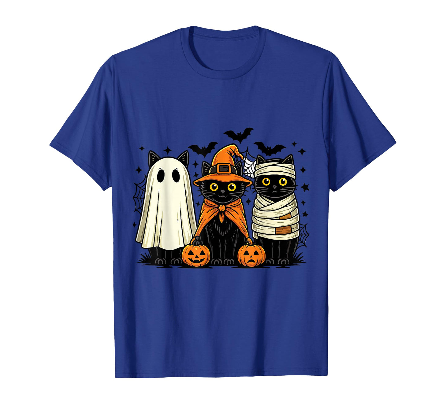 Retro Black Cat Witch Pumpkin Halloween Costume Shirt T-Shirt
