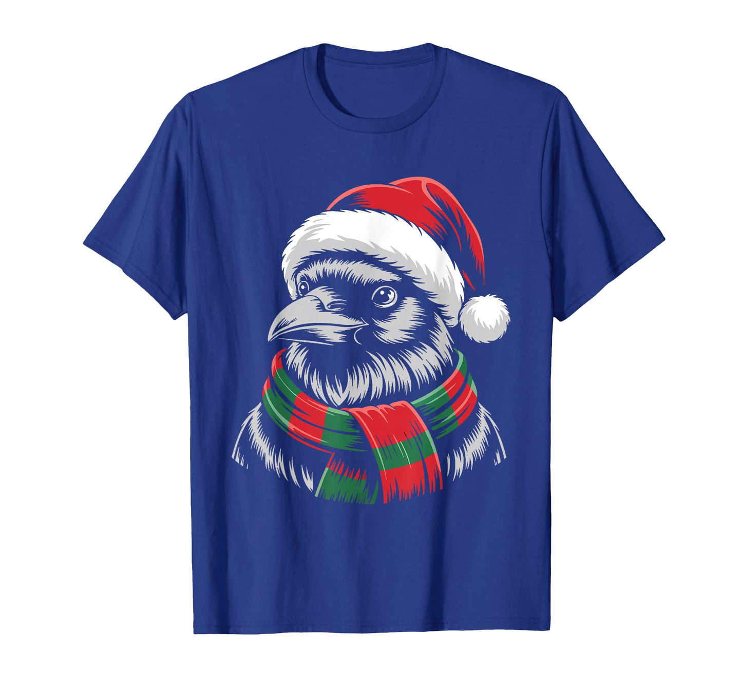 Raven Xmas Santa Hat Scarf Christmas Costume T-Shirt