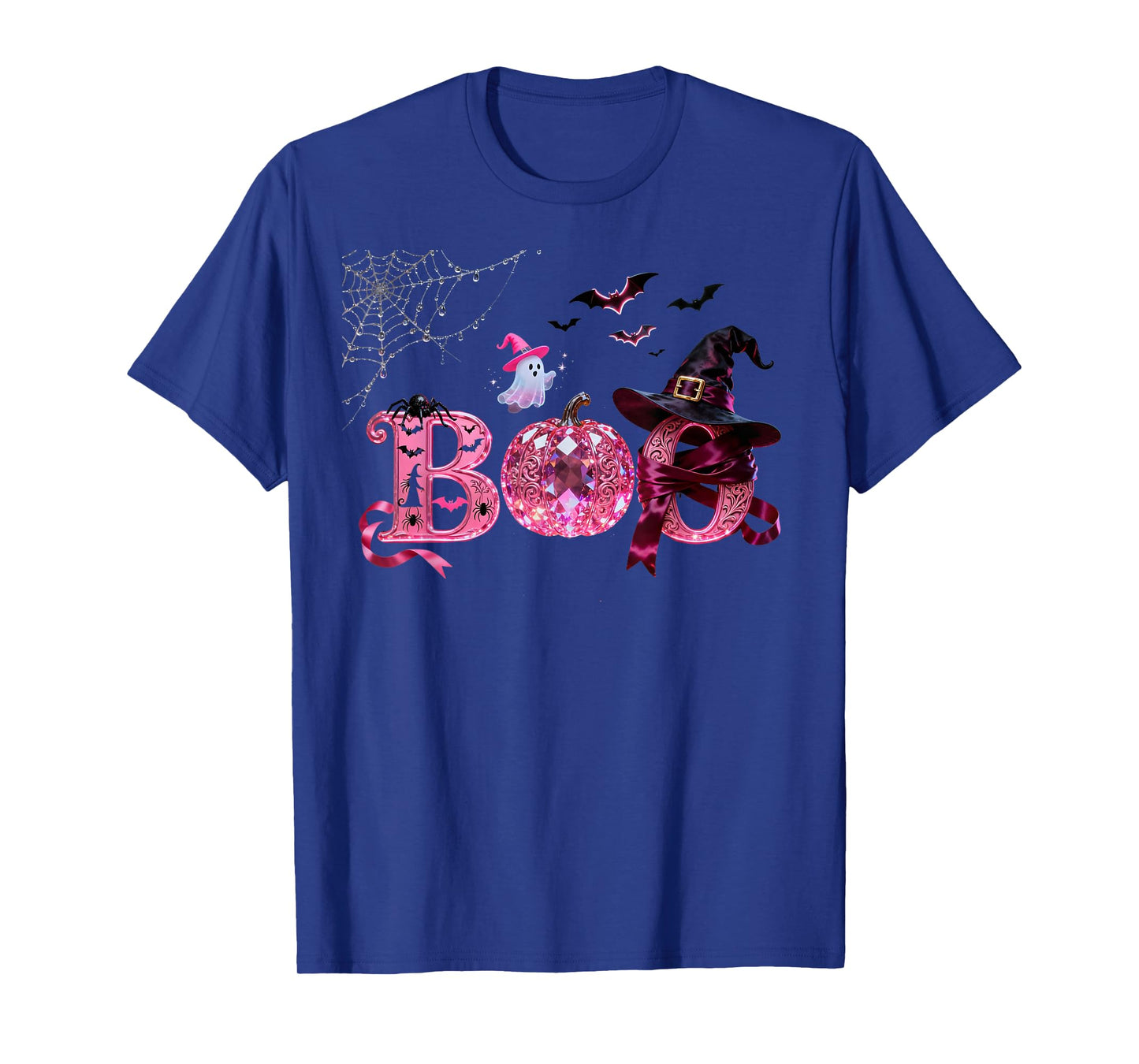 Boo Halloween Witch Breast Cancer Warriors T-Shirt