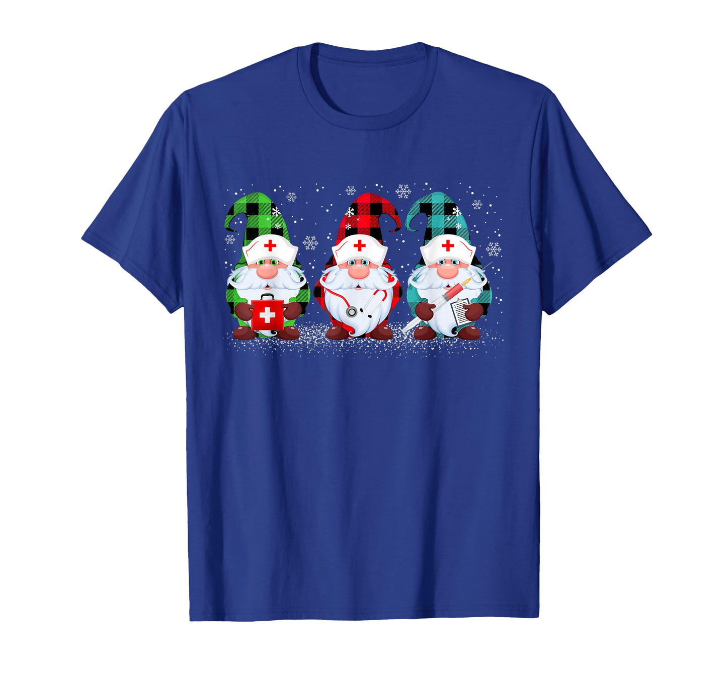 Nurse Christmas Gnomes Funny Nurse Scrub Top Xmas Pajamas T-Shirt