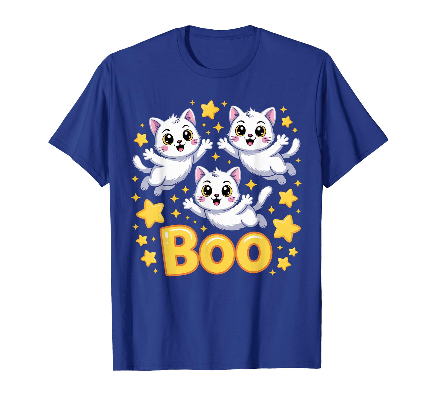 CAT Ghost Boo Cute Kitty Cats Lover Halloween Women Men T-Shirt