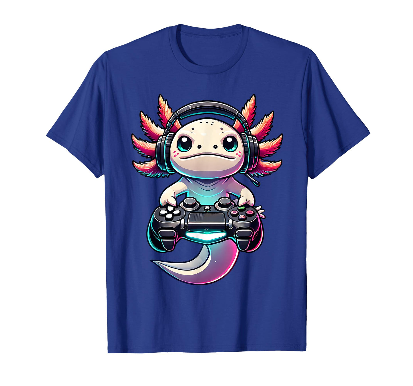 Funny Axolotl Retro Gamer Video Games Boys Girls Kids T-Shirt