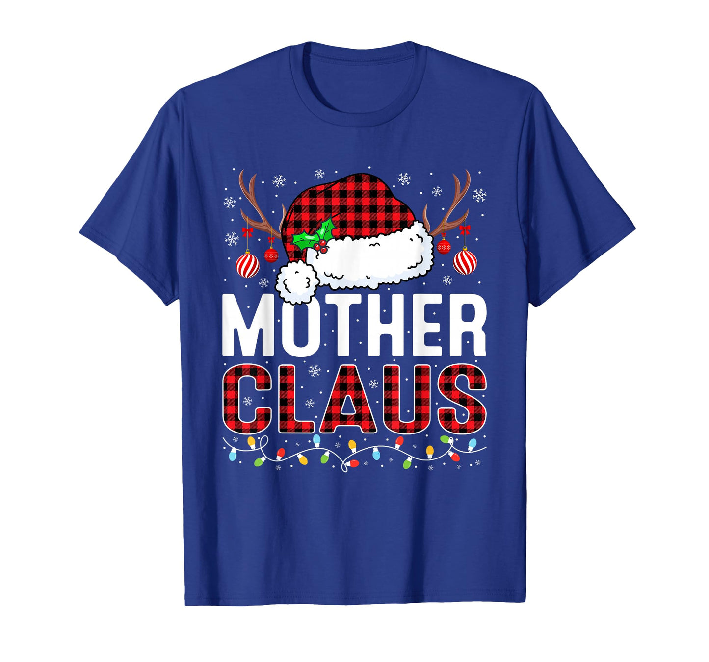 Christmas Lights Mother Claus Family Matching Xmas Pajama T-Shirt