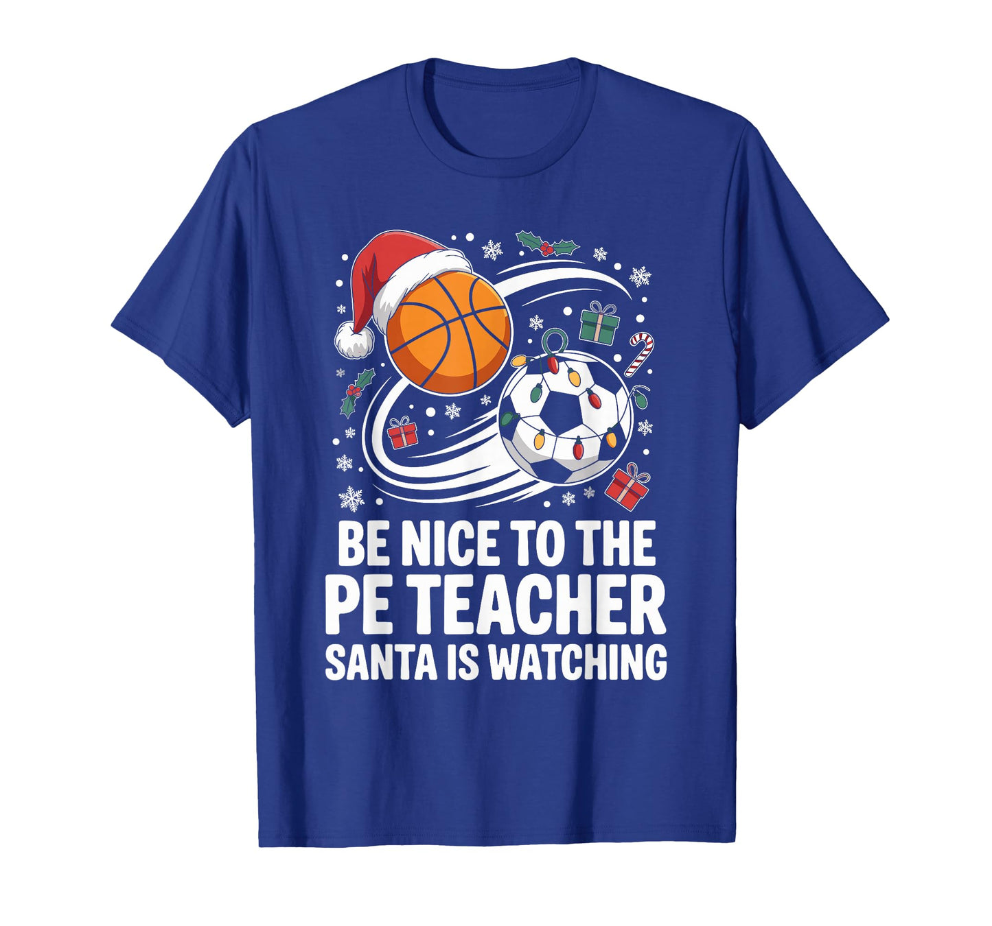 Funny PE Teacher Christmas Physical Education Xmas T-Shirt
