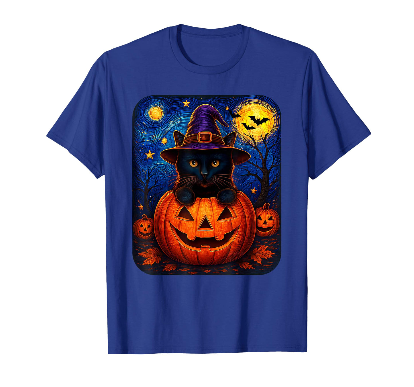 Cat Halloween Pumpkin Black Cat T-Shirt