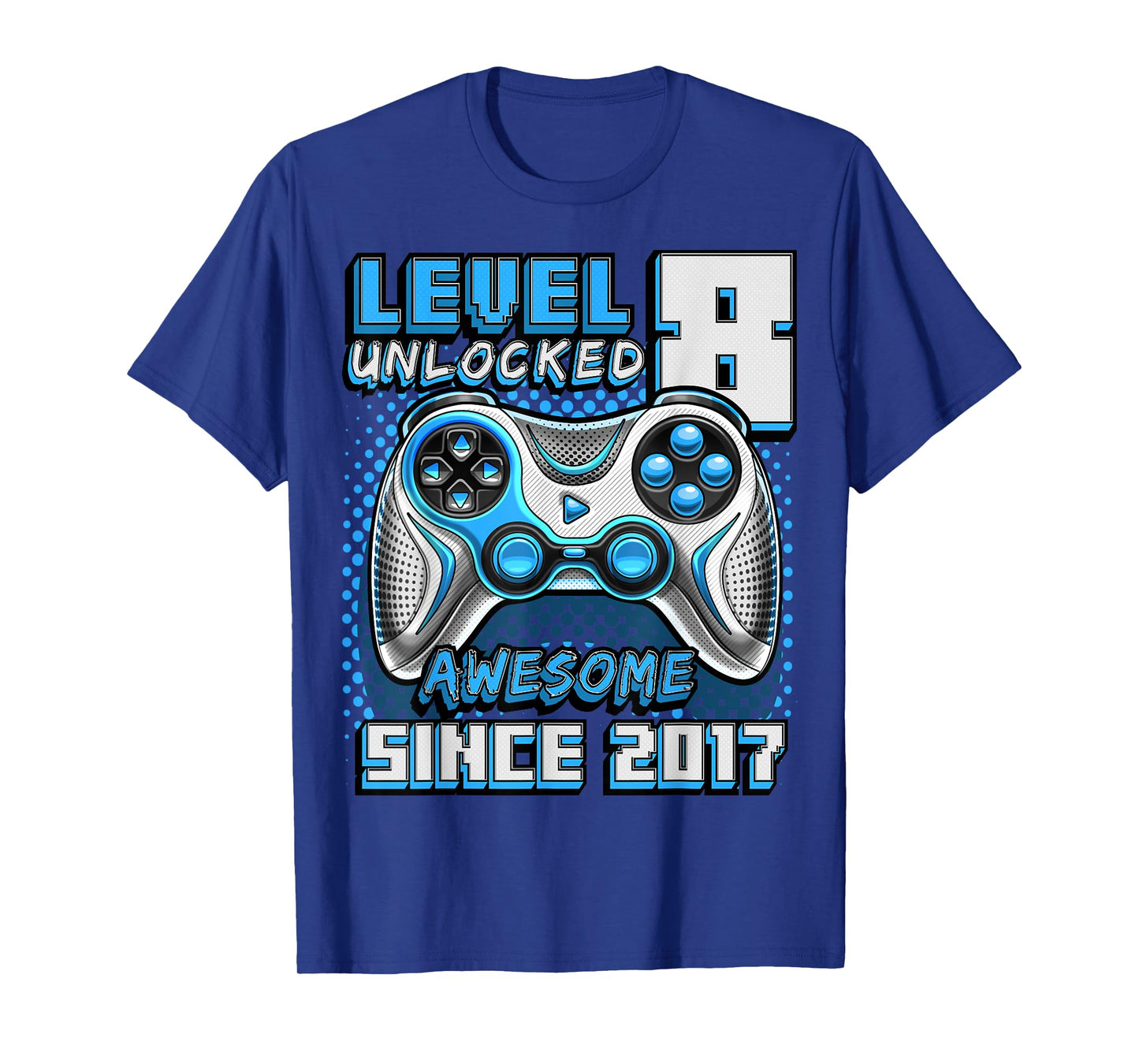 8th Birthday Boy Level 8 Gamer 8 Year Video Game Party T-Shirt