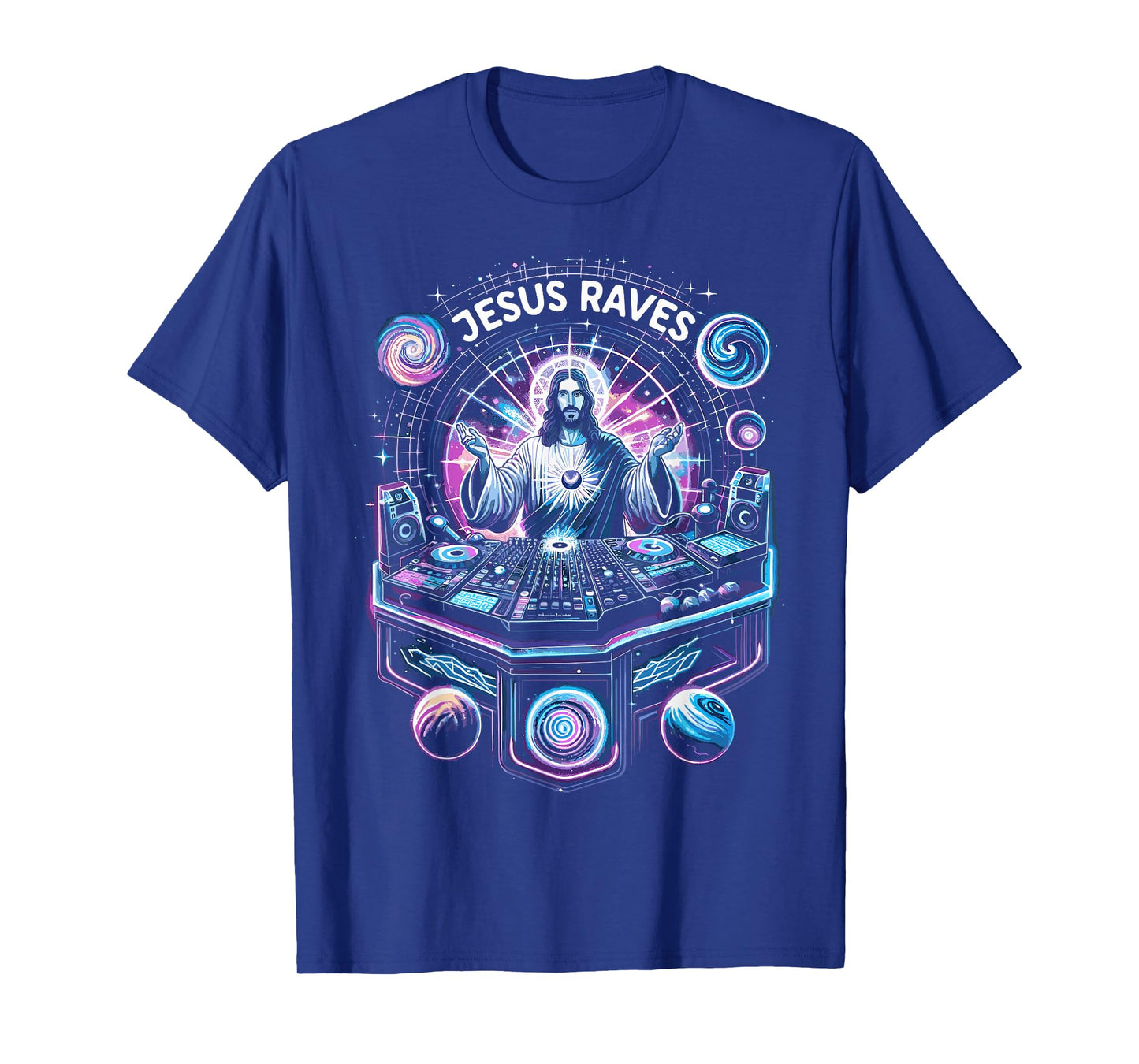 Jesus Raves, Divine Christian Techno DJ T-Shirt