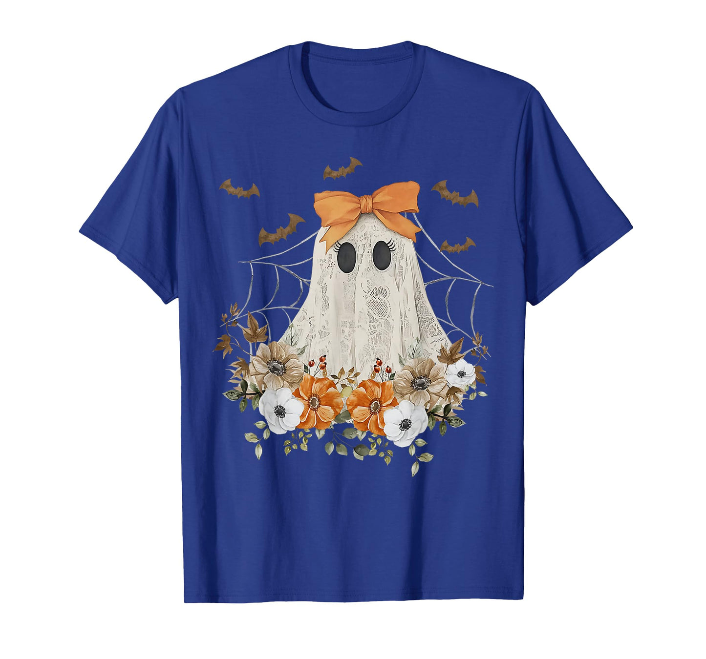 Coquette Ghost Flower Ghost Spooky Lace T-Shirt