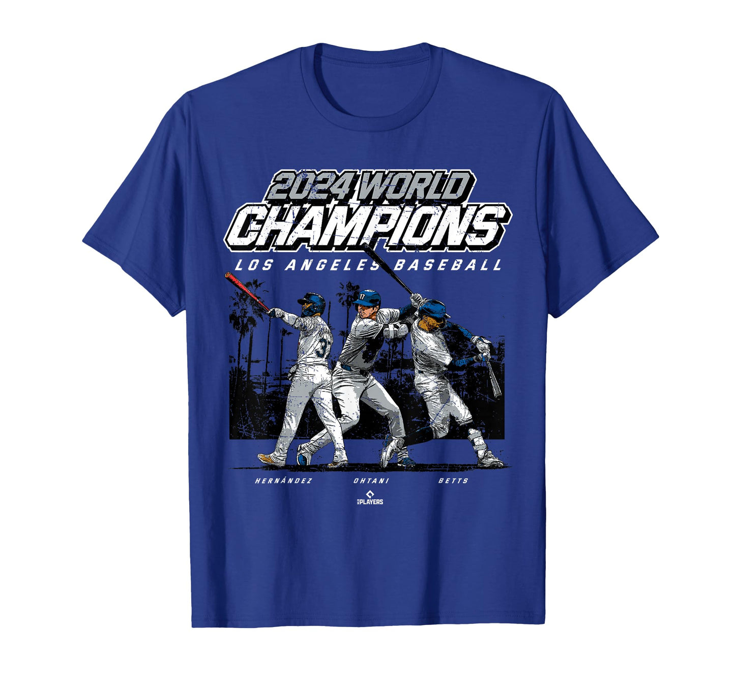 2024 Los Angeles World Champions Ohtani, Betts & Hernández T-Shirt