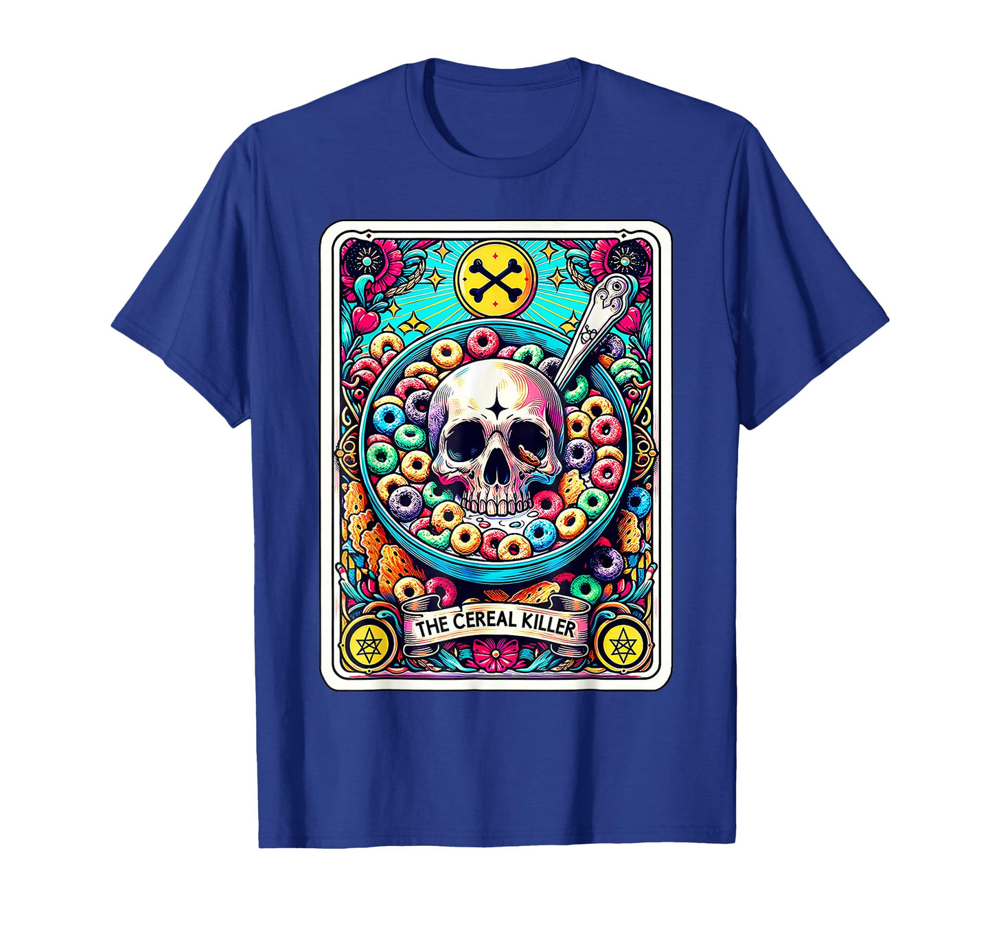 The Cereal Killer Tarot Card Funny Horror Halloween Costume T-Shirt
