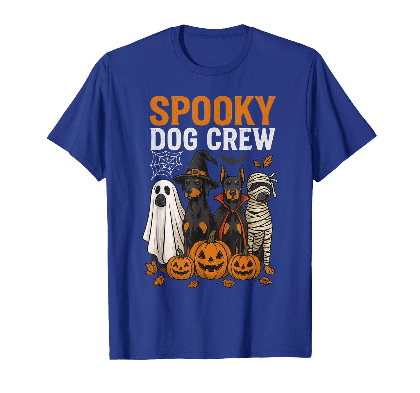 Spooky Dog Crew Halloween Costume Pumpkin Ghost T-Shirt