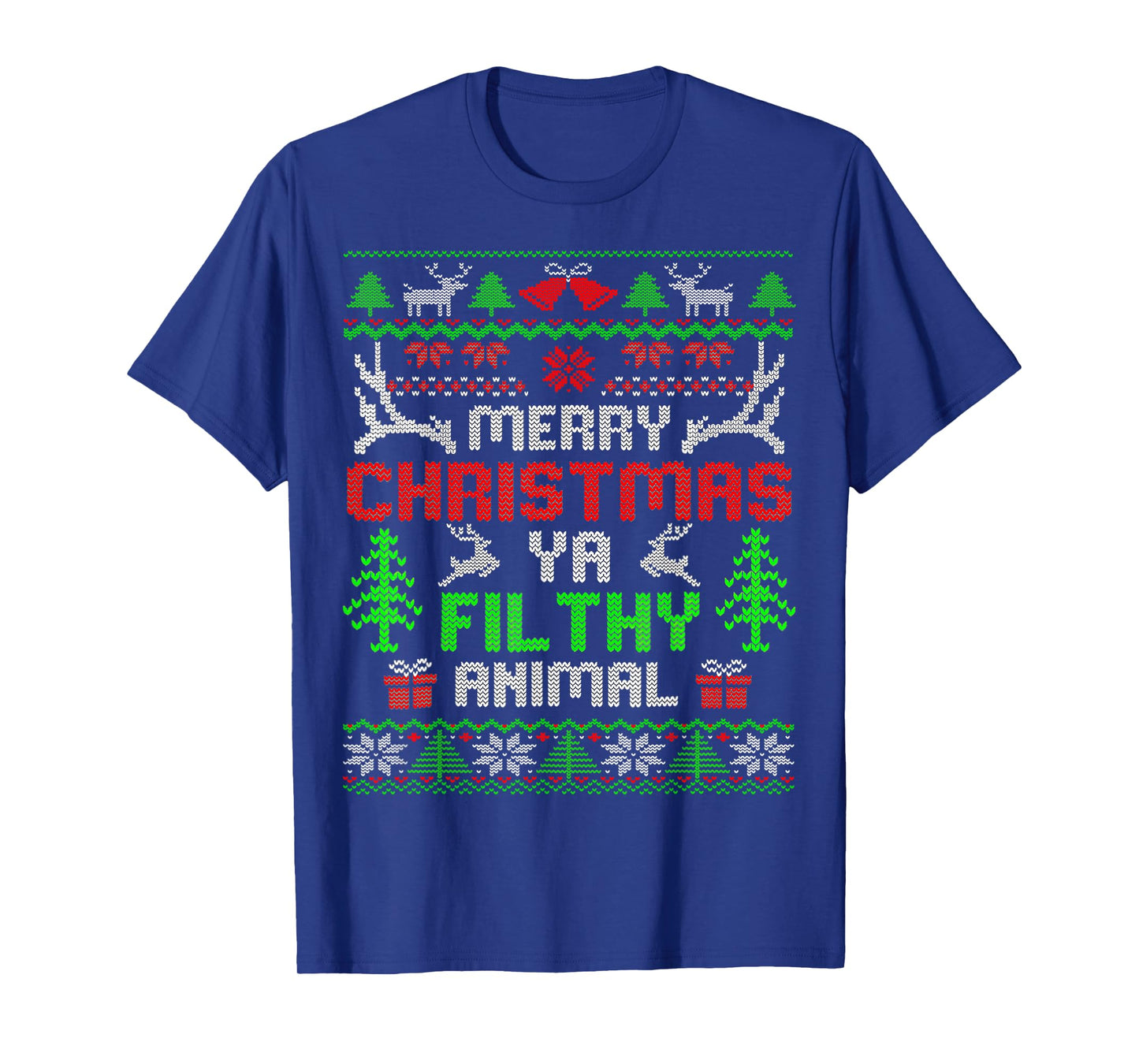 Merry Christmas Animal Filthy Ya Xmas Pajama T-Shirt