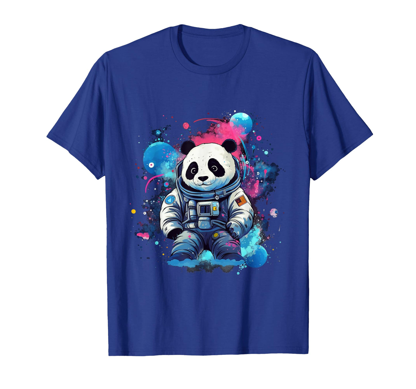 Panda Astronaut Floating Through Outer Space Pandas T-Shirt
