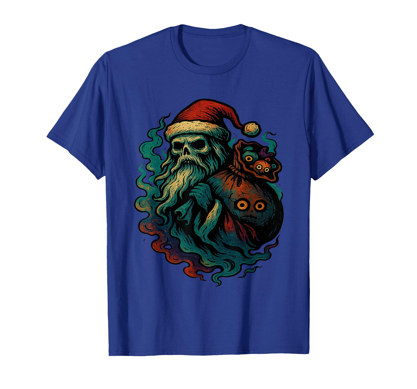 Scary Santa Creepy Skull Christmas Horror Holiday Gothic T-Shirt