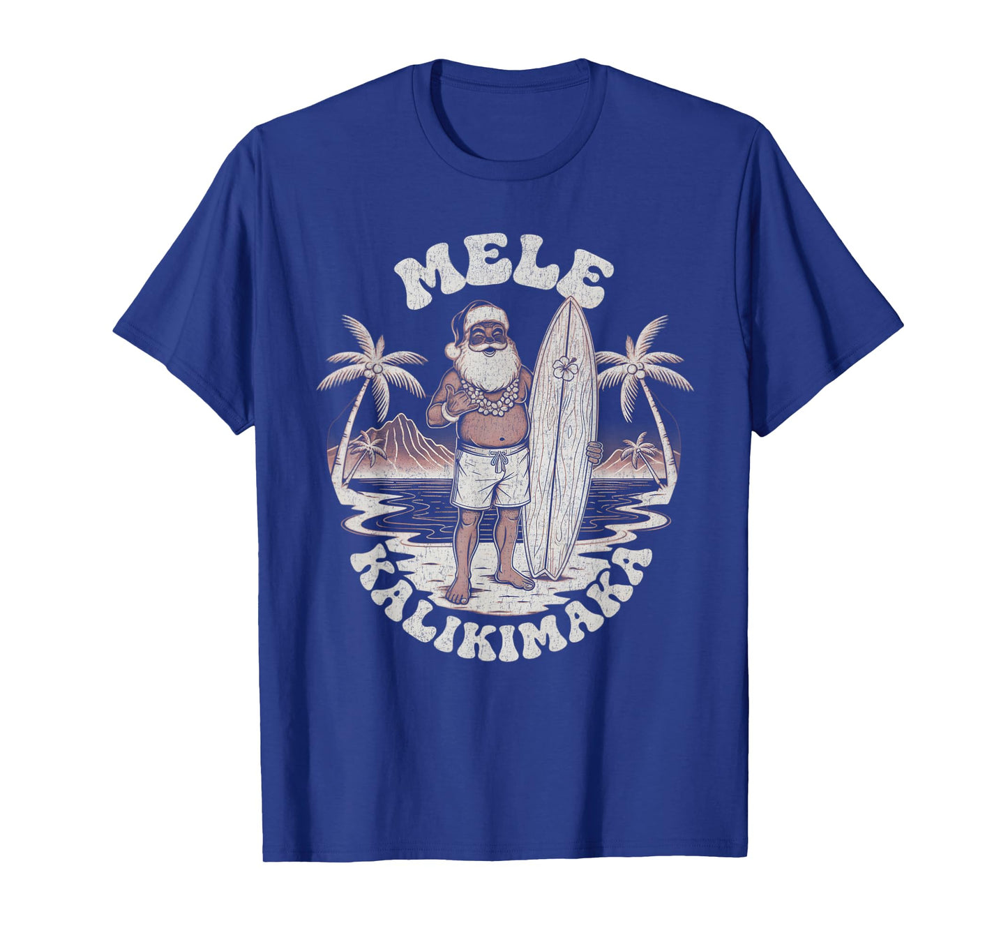 Hawaiian Santa Mele Kalikimaka Christmas Shirt Hawaiian T-Shirt