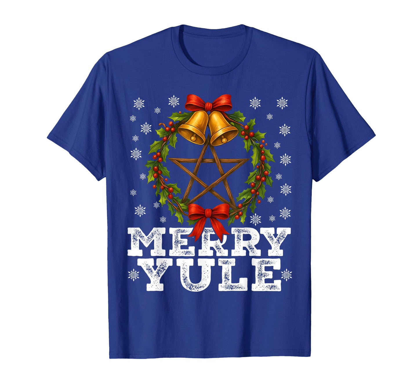 Merry Yule Wreath Winter Solstice Merry Christmas Women Men T-Shirt