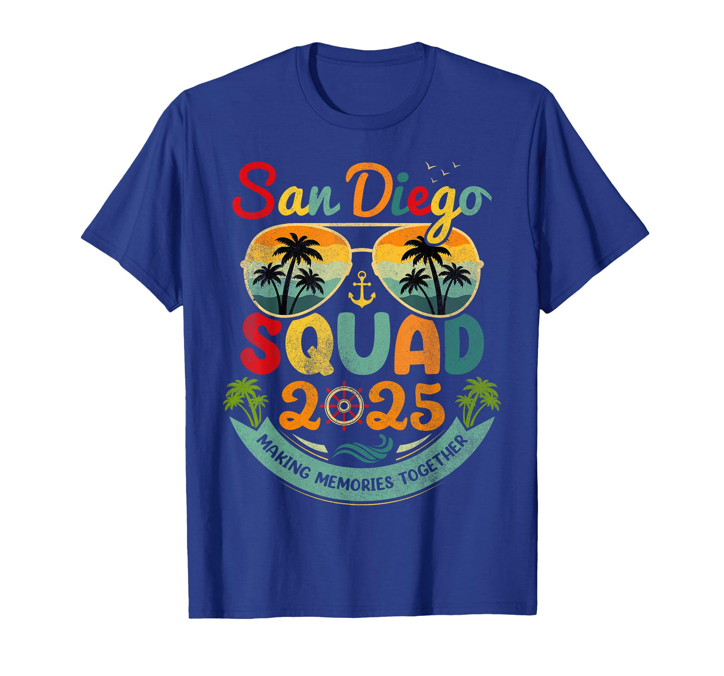 San Diego Squad 2025 Beach Vacation Vintage San Diego Group T-Shirt