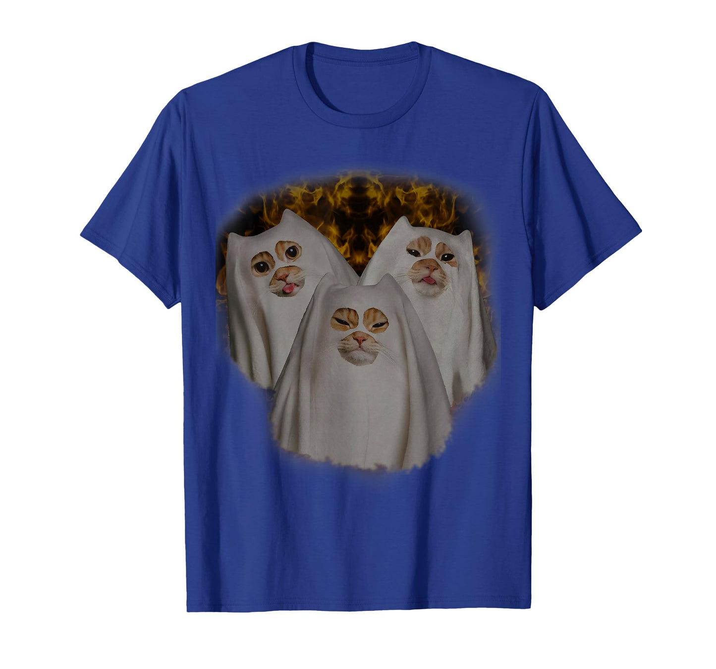 Ghost Cat Meme Funny Halloween Funny Wizard Cat Ghost T-Shirt