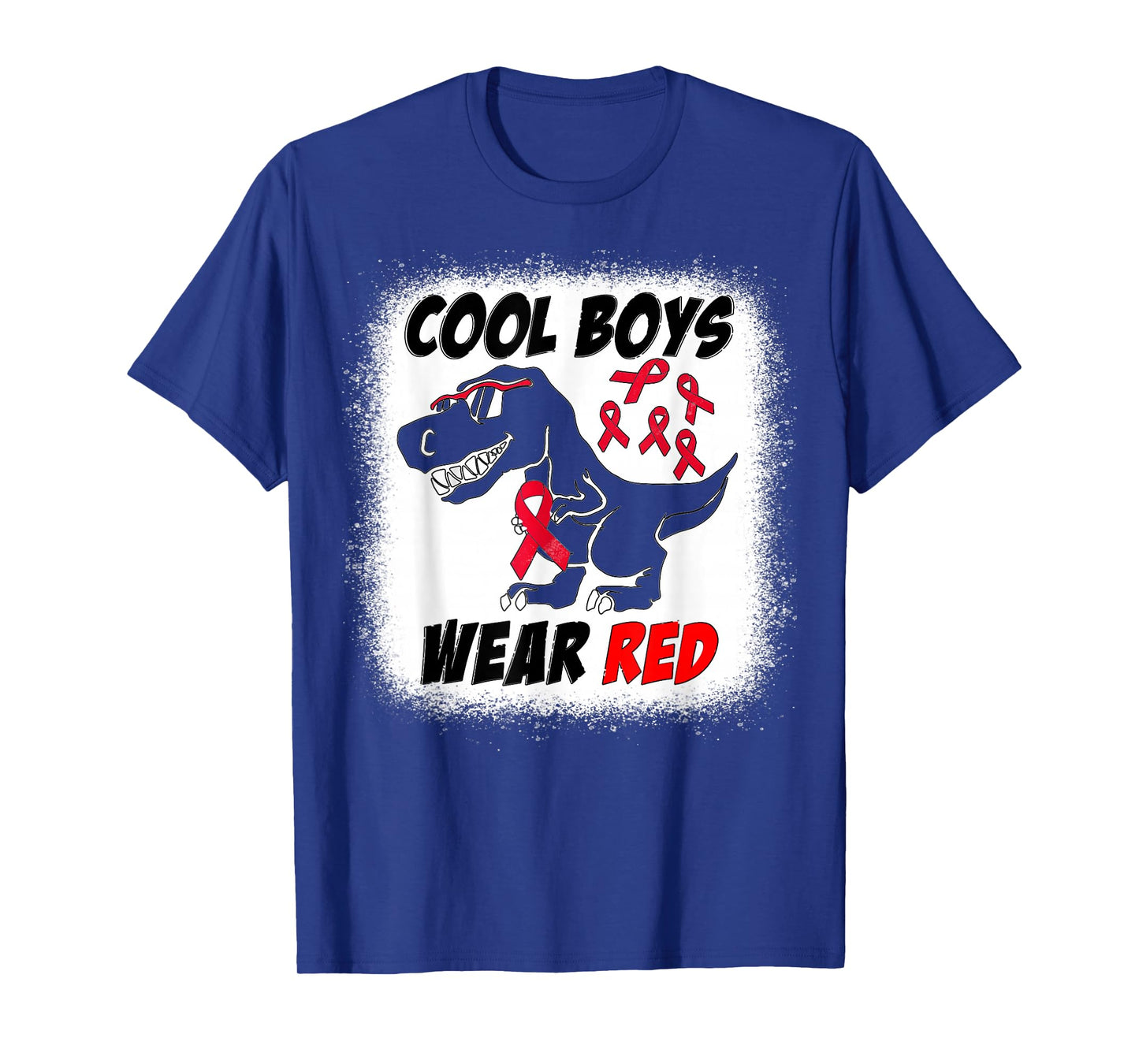 Cool Boys Wear Red For Red Ribbon Week T-Rex Dino Boys Kids T-Shirt