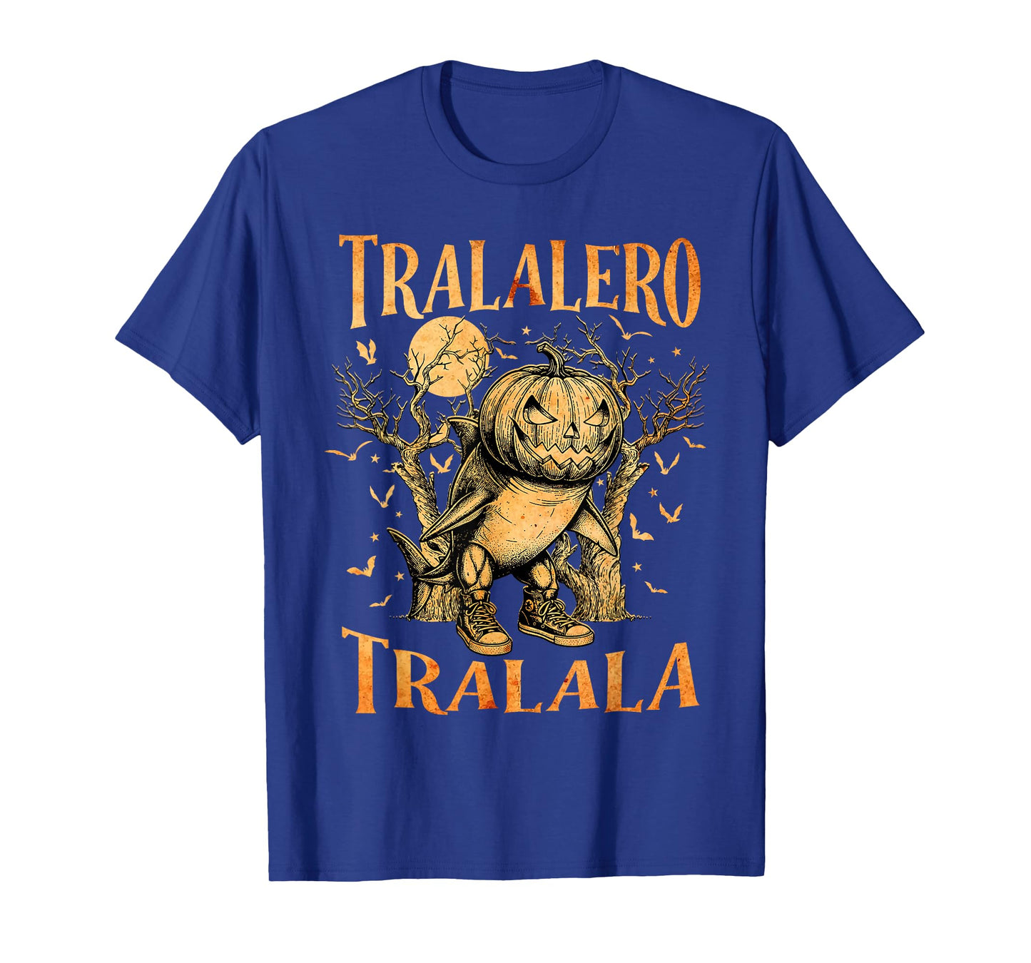Halloween Shark Tralalero Tralala Italian Brainrot Meme Kids T-Shirt