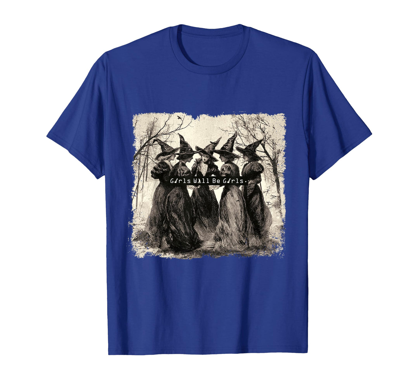 Vintage Girls Witch Funny Halloween Women Witchy Vibe T-Shirt