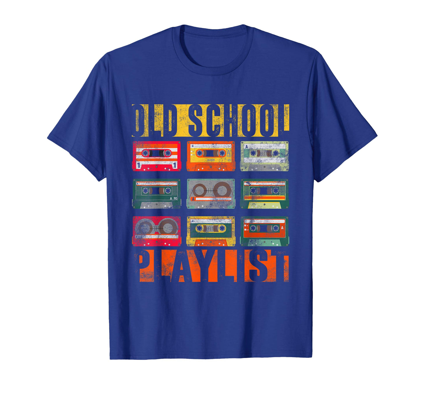 Old School Playlist Shirt Retro 80s 90s Cassette Tape Music T-Shirt