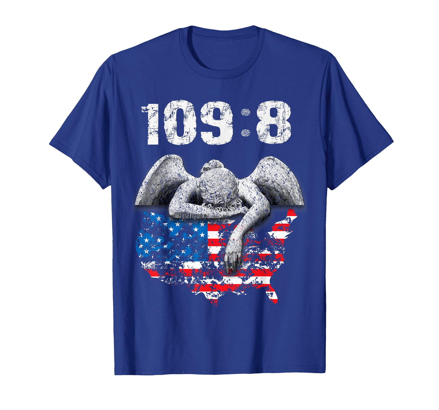 Psalm 109:8 KJV Bible Verse Tee Shirt NIV with Angel and USA