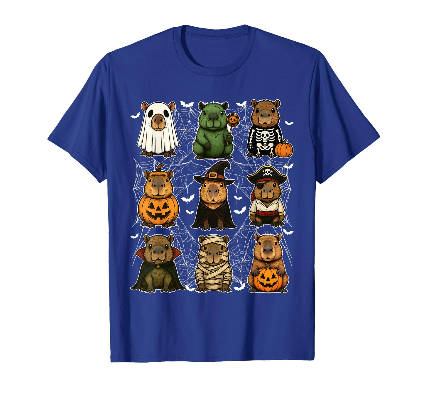 Funny Halloween Capybara Ghost Witch Pumpkin Pirate Spooky T-Shirt