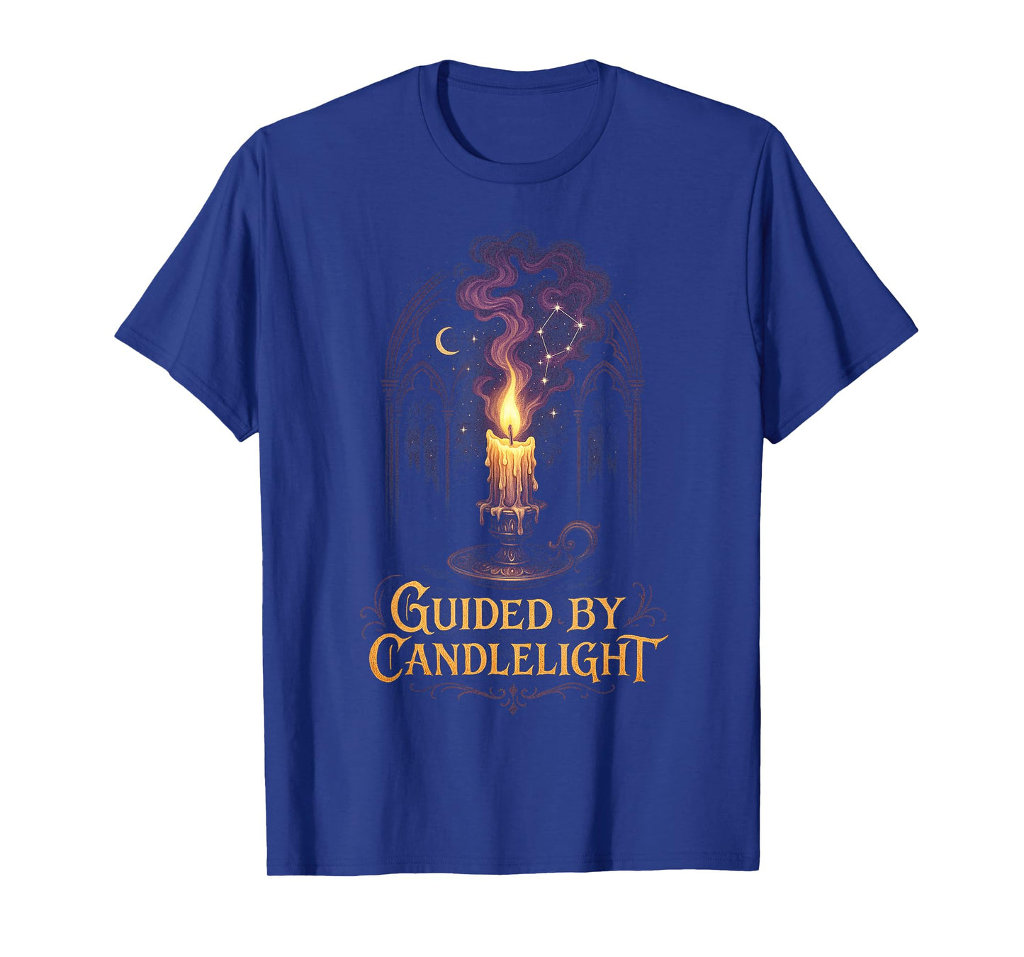 Guided by Candlelight Whimsigoth Gothic Witchy Mystic Occult T-Shirt