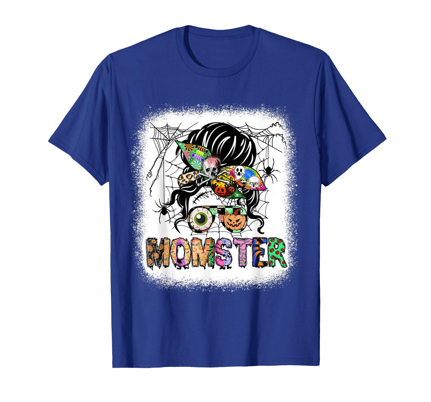 Momster Halloween Custume Messy Hair Bun Monster Momsterlife T-Shirt