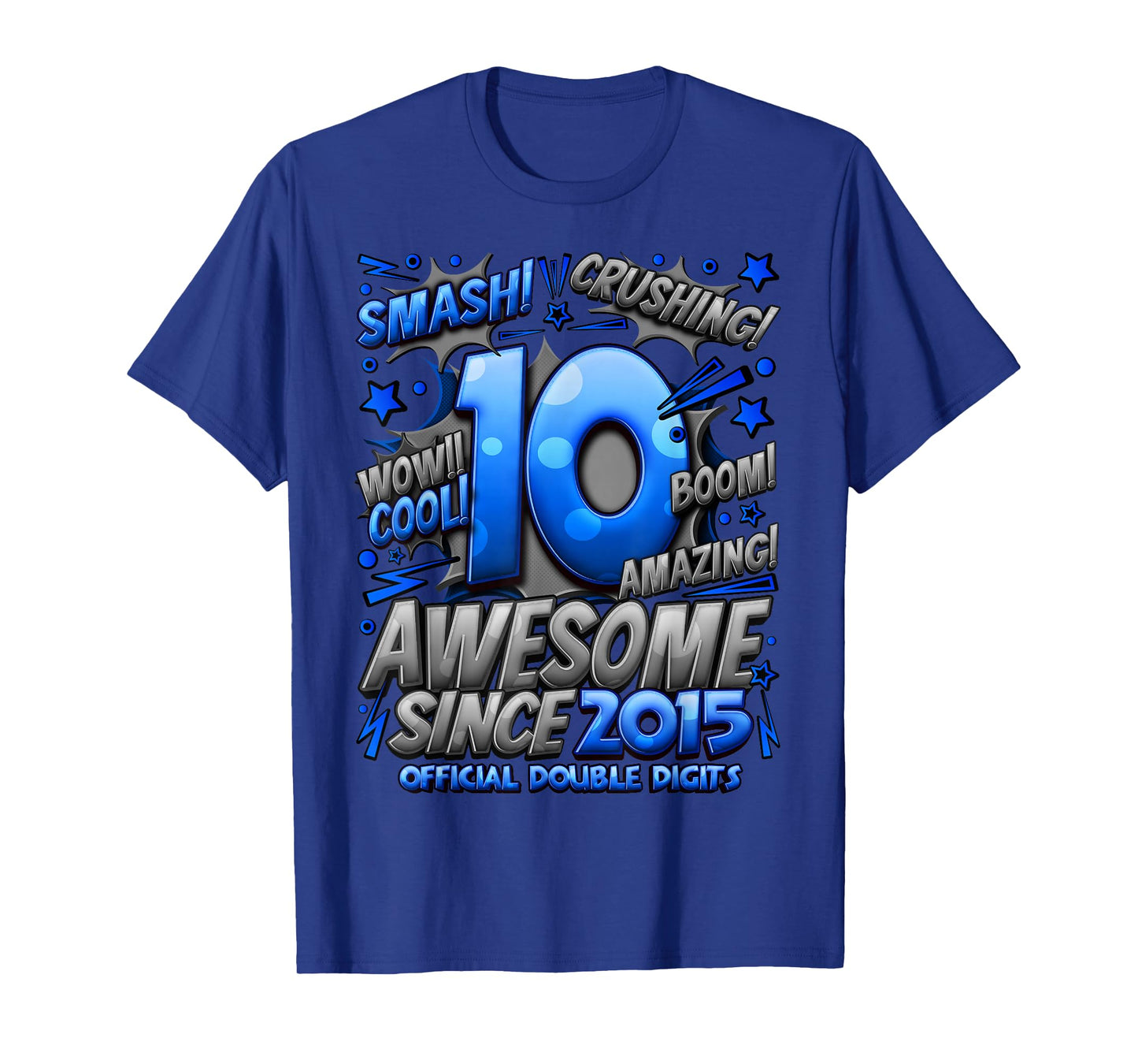 Official Double Digits 10 Year Old Gifts 10th Birthday Boy T-Shirt