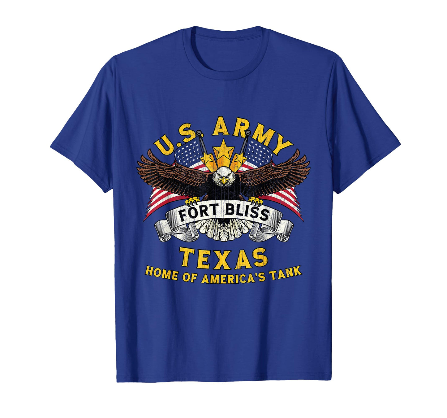 Fort Bliss Texas TX Vintage Military Base Veterans Day Tee T-Shirt
