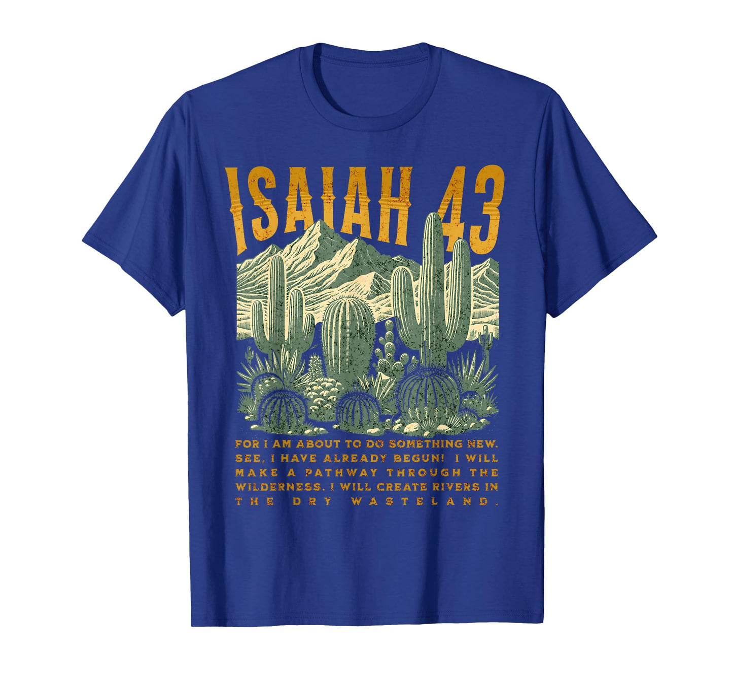 Boho Christian Bible Verse Trendy Jesus Southwest Cactus T-Shirt