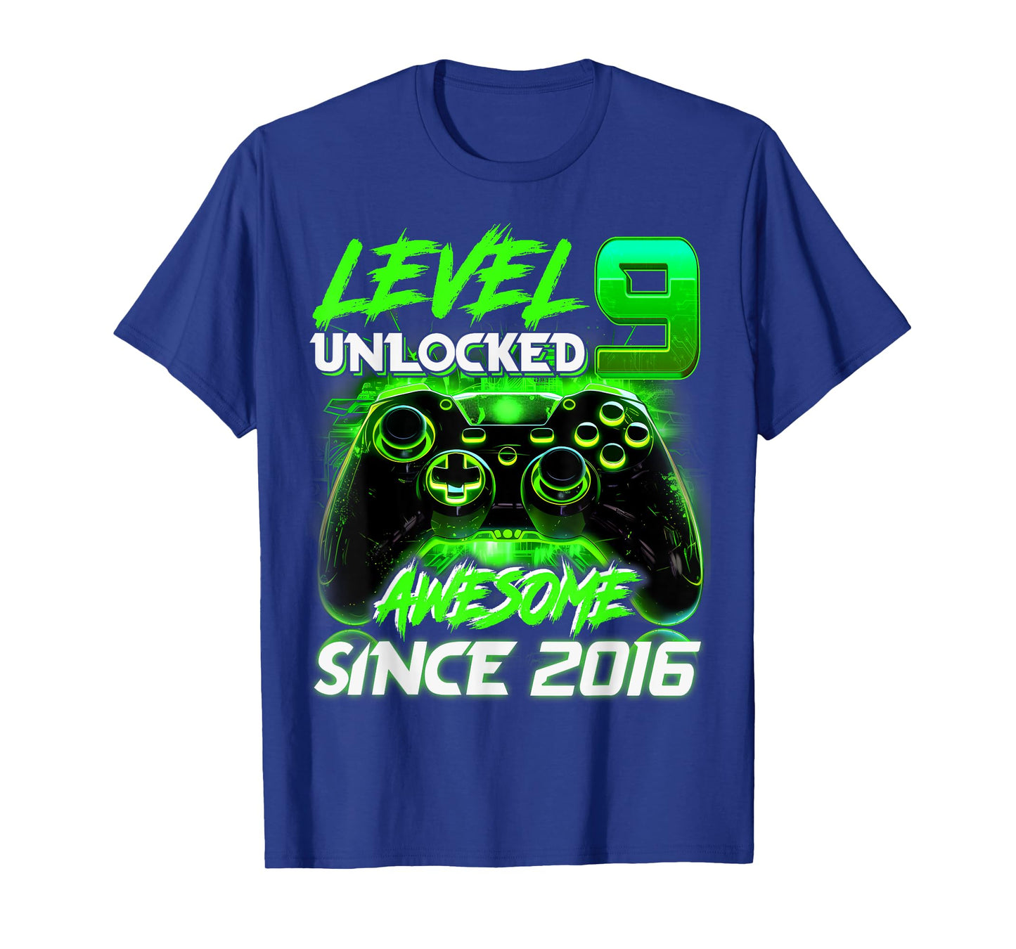 Cool Level 9 Unlocked Awesome Since 2016 9th Birthday Gaming T-Shirt