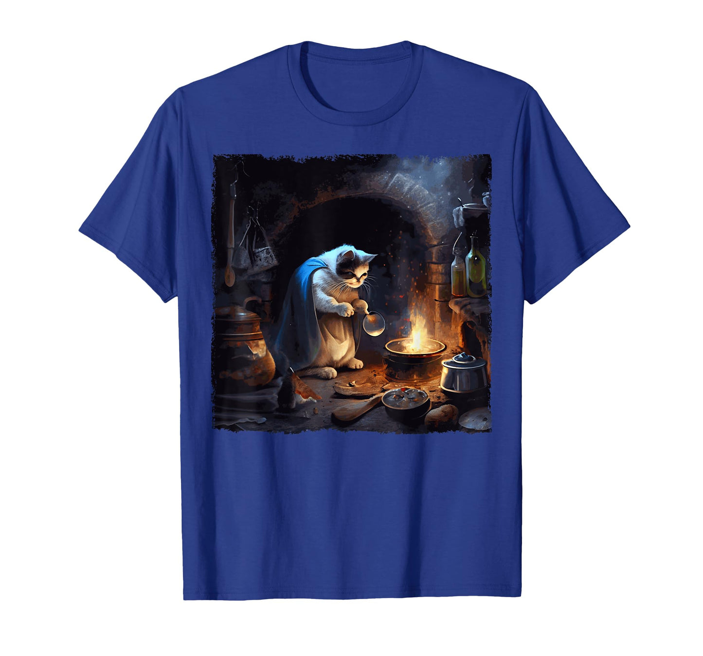 Funny Cat Cooking Space T-Shirt
