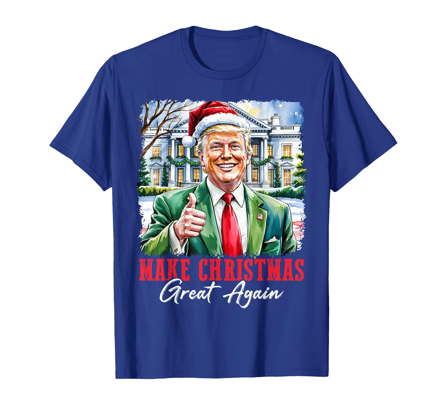 Make Christmas Great Again Xmas Funny Santa Trunp Pajamas T-Shirt