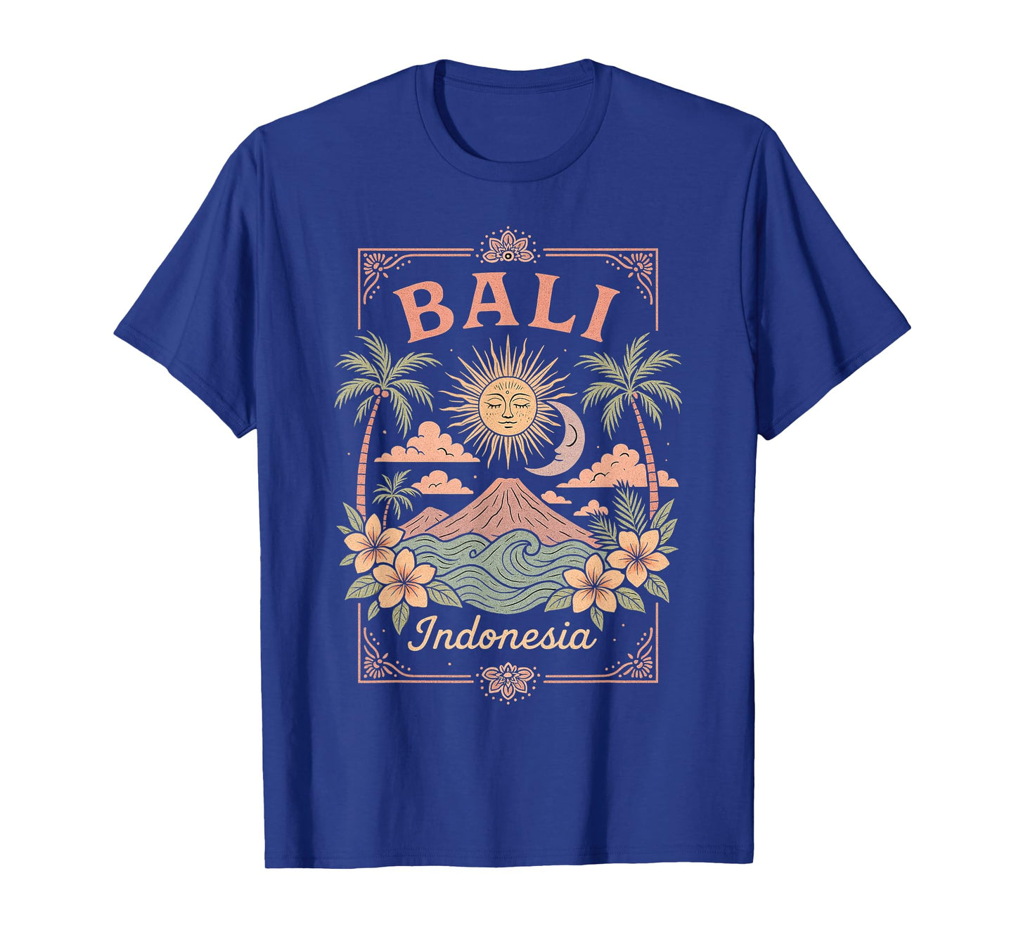 Bali Indonesia Vintage Art Tropical Boho Bali Women T-Shirt