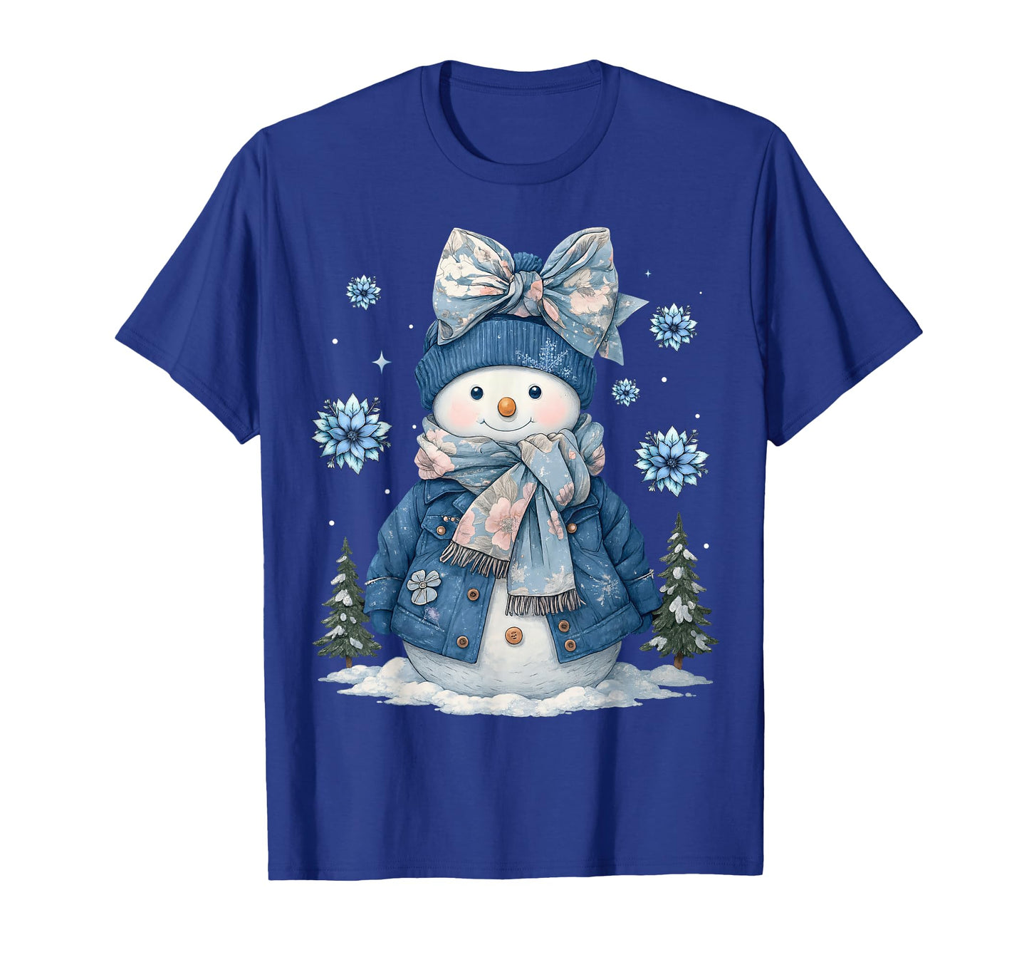 Funny Snowflake Snowman Merry Christmas Xmas Family Holiday T-Shirt