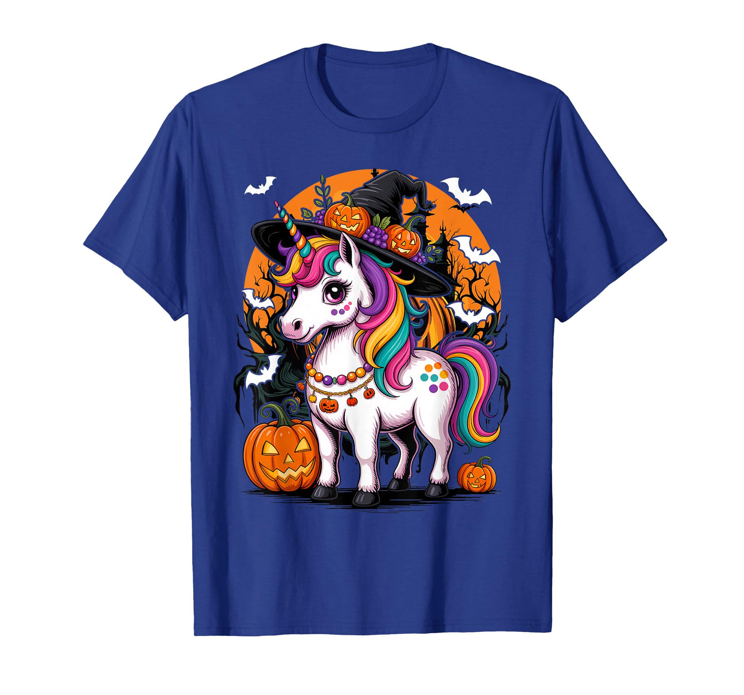 Halloween Unicorn Witch Girl T-Shirt