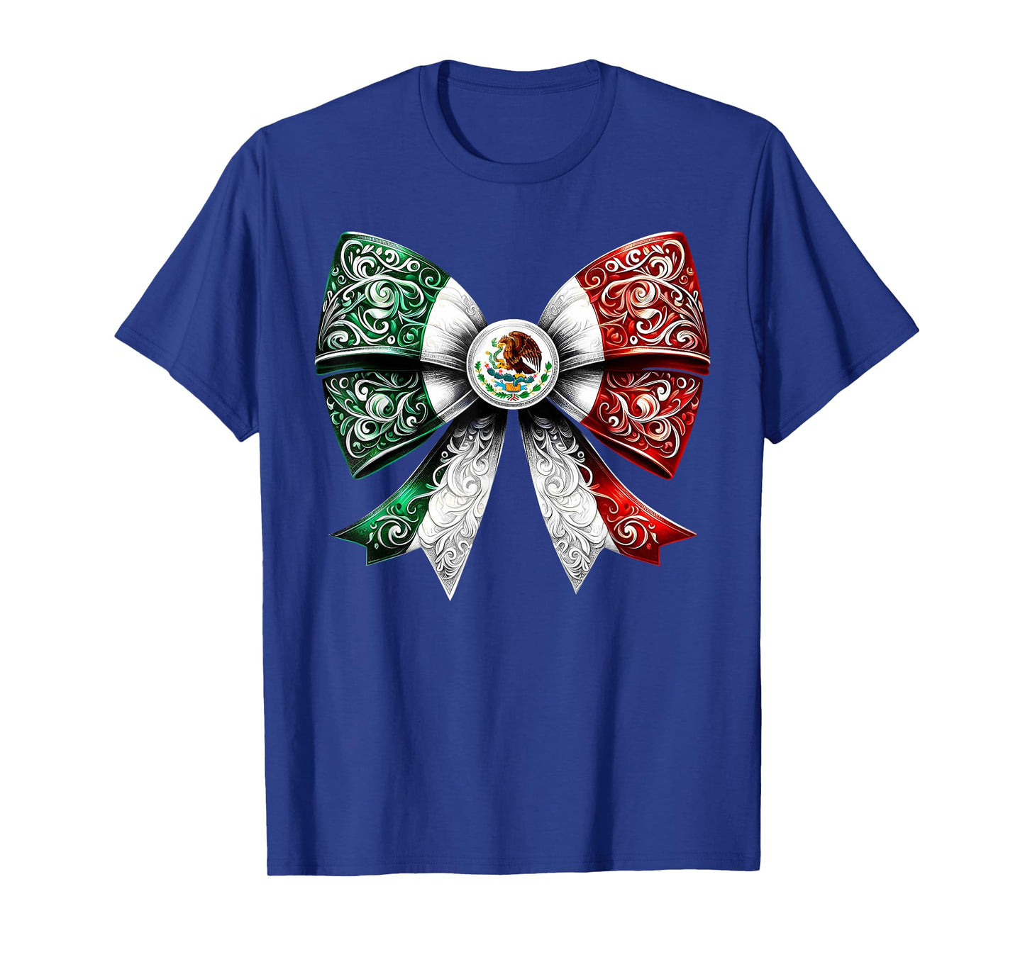 Coquette Ribbon Bow Mexican Flag Festive Latino Pride T-Shirt