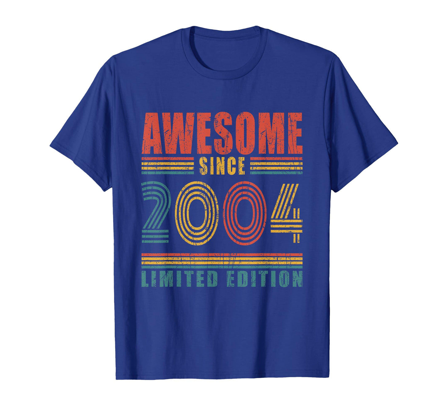 21 Birthday Awesome Since 2004 Vintage 21st Birthday T-Shirt
