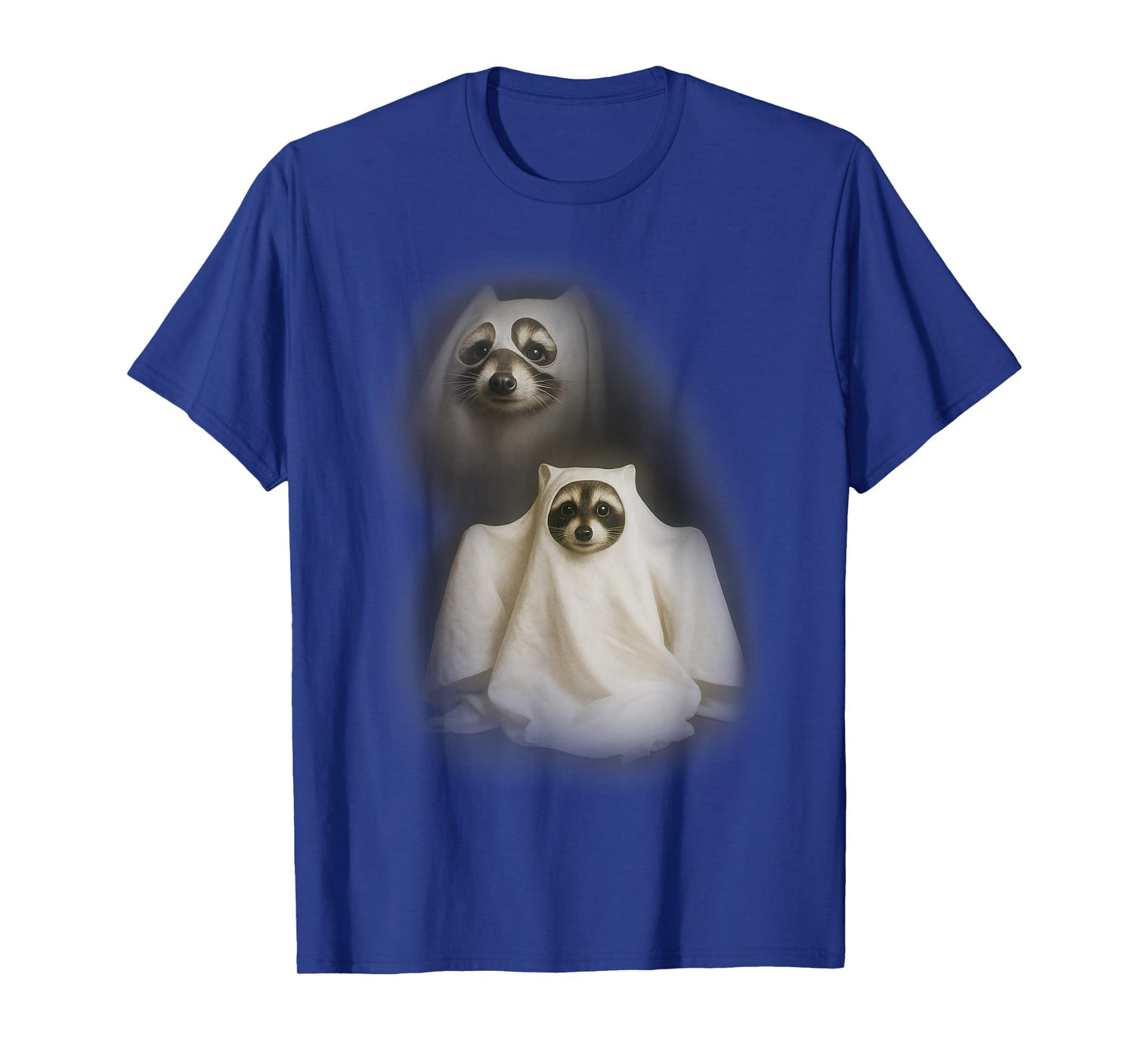 Vintage Ghost Racoon Peekaboo Funny Halloween Meme T-Shirt